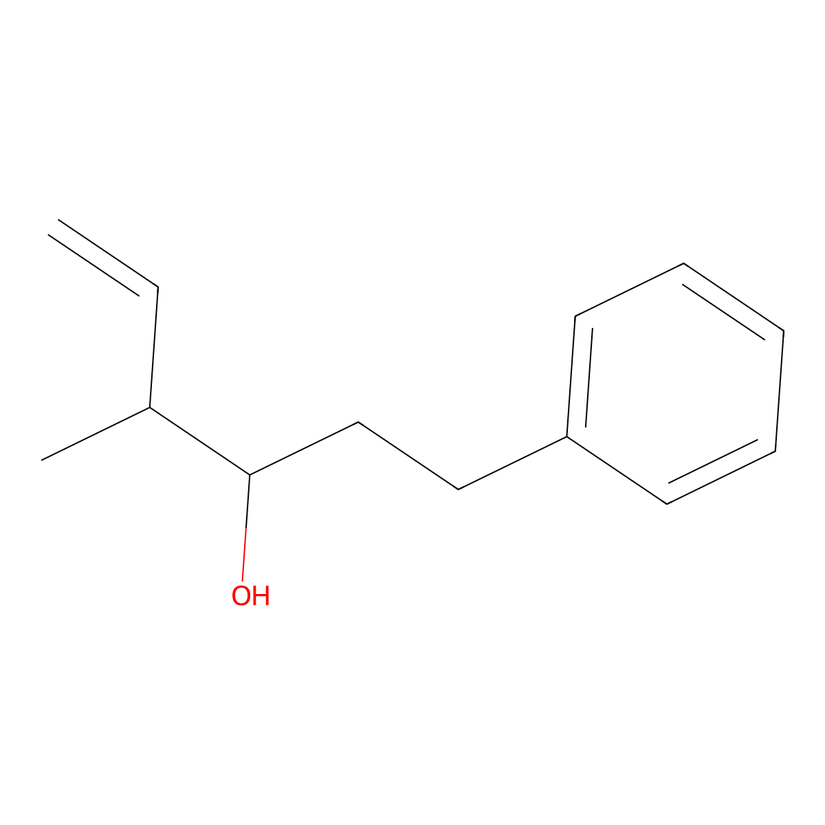 4-Methyl-1-phenyl-hex-5-EN-3-OL molecular structure, CAS 83173-74-4