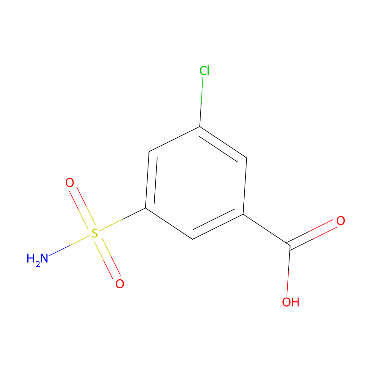 3-Chloro-5-sulfamoylbenzoic acid molecular structure, CAS 83173-95-9