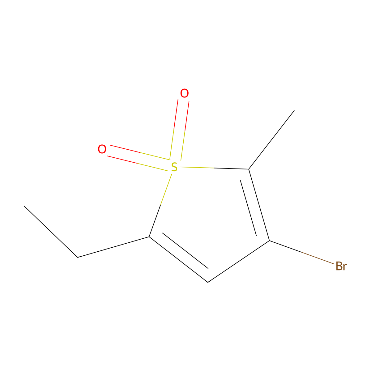 3-Bromo-5-ethyl-2-methylthiophene 1,1-dioxide molecular structure, CAS 83173-99-3