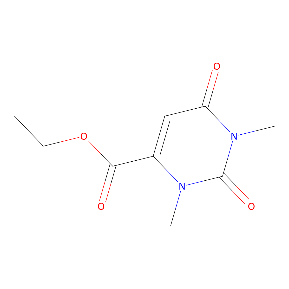 Ethyl 1,3-dimethyl-2,6-dioxo-1,2,3,6-tetrahydro-4-pyrimidinecarboxylate molecular structure, CAS 83175-02-4