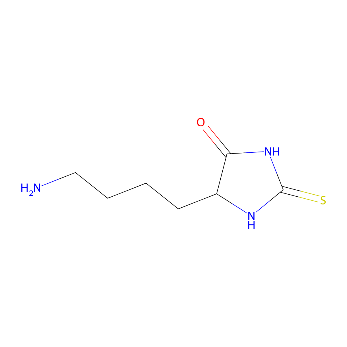 5-(4-Aminobutyl)-2-sulfanylideneimidazolidin-4-one molecular structure, CAS 83178-74-9