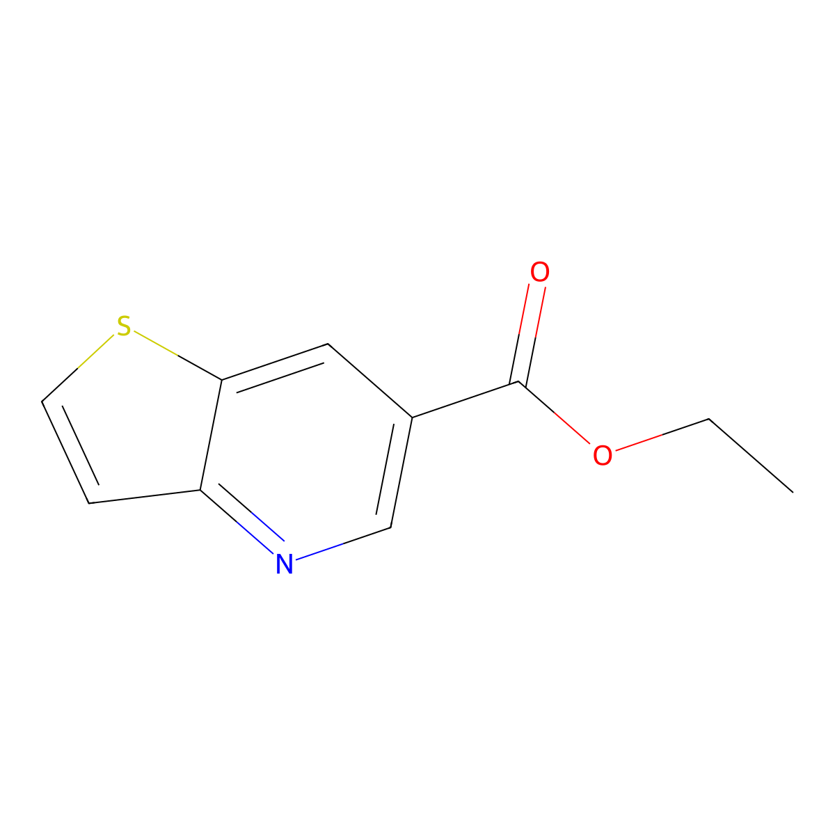 Ethyl thieno[3,2-B]pyridine-6-carboxylate molecular structure, CAS 83179-08-2