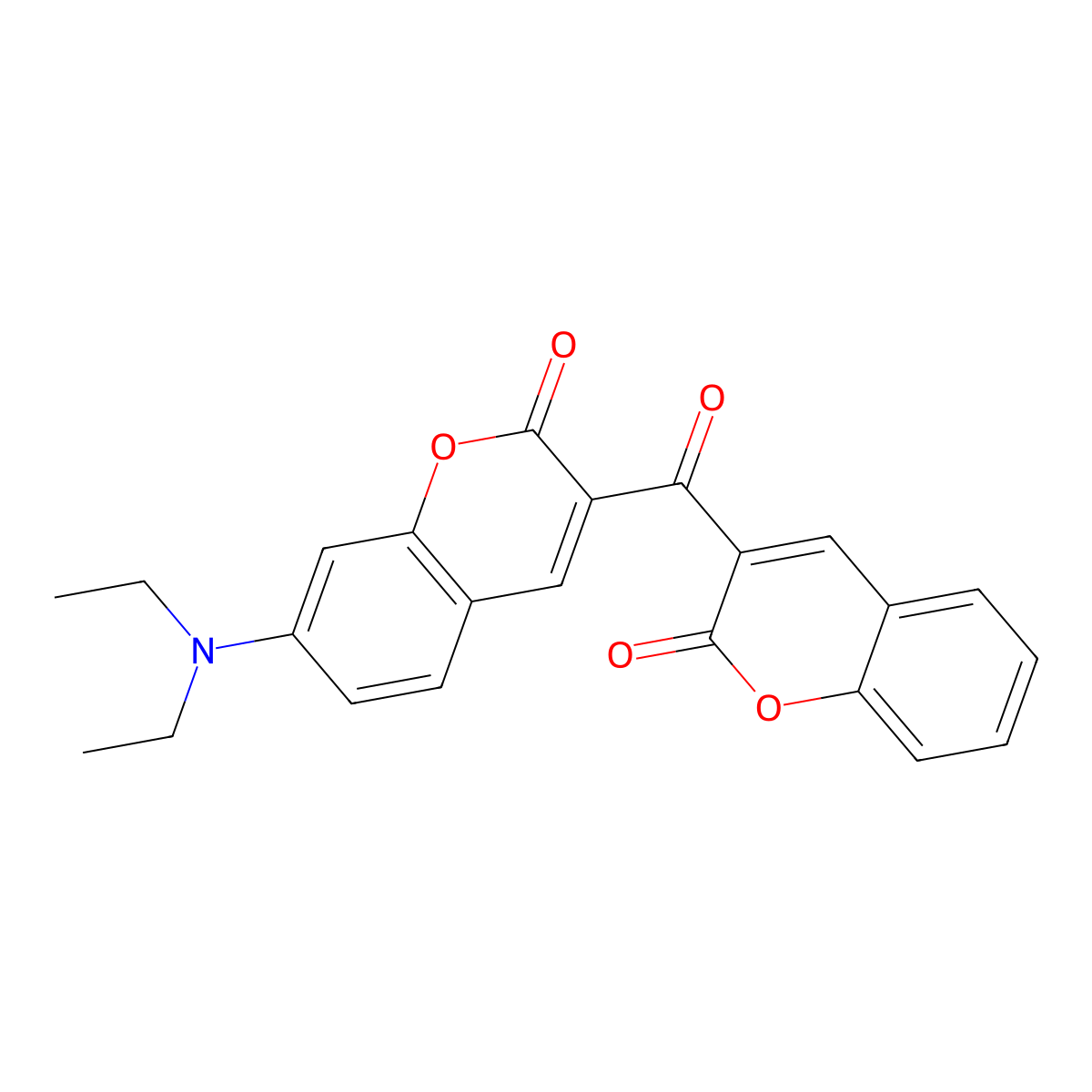 7-Diethylamino-3,3'-carbonylbiscoumarine molecular structure, CAS 83179-57-1