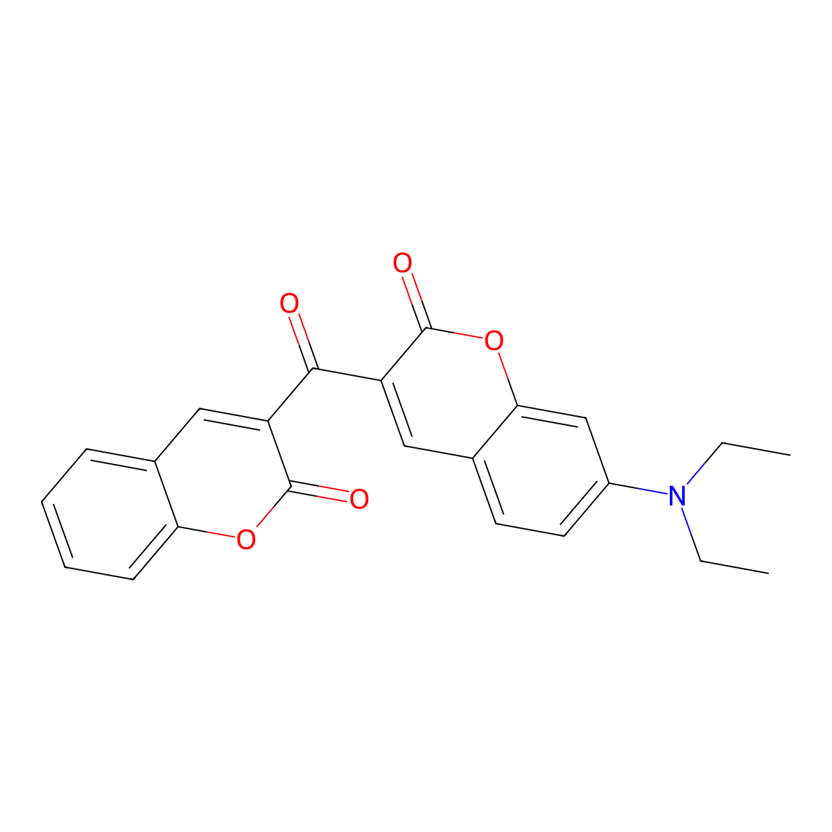 7-Diethylamino-3,3'-carbonylbiscoumarine molecular structure, CAS 83179-57-1