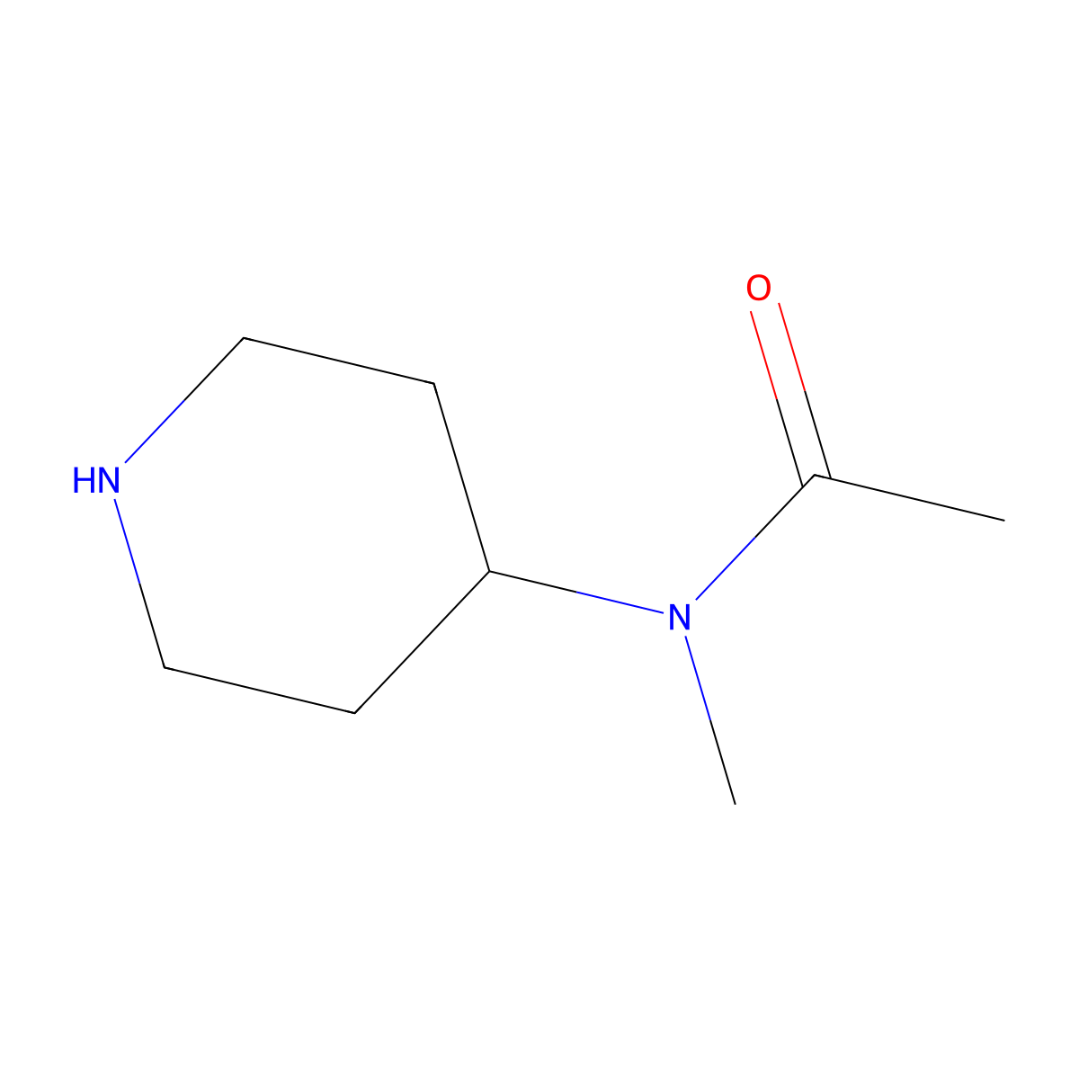 N-methyl-N-(piperidin-4-yl)acetamide molecular structure, CAS 83180-55-6