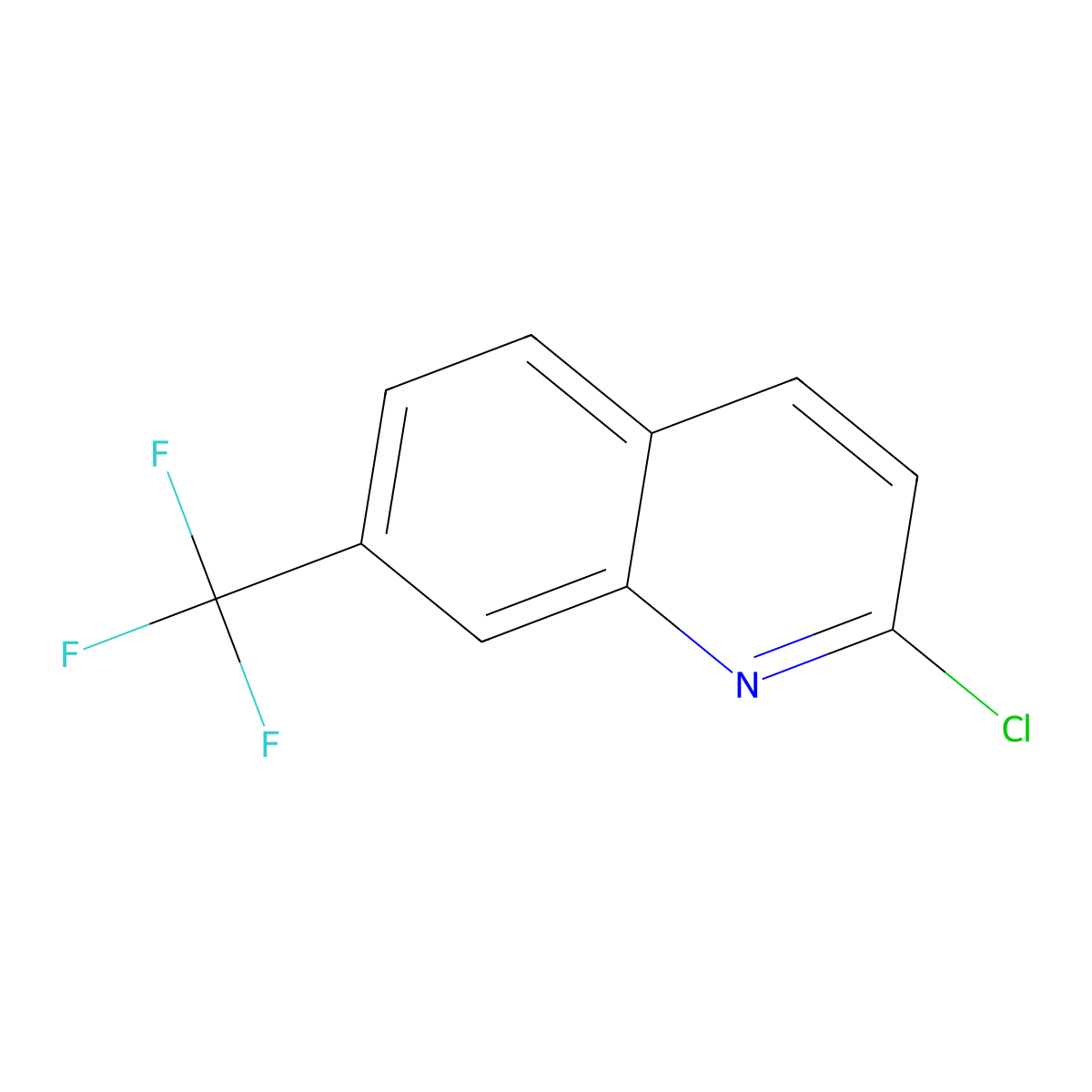 2-Chloro-7-(trifluoromethyl)quinoline molecular structure, CAS 83183-56-6