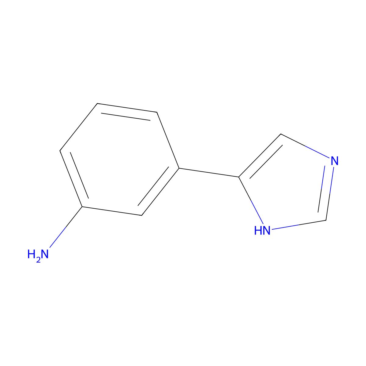 3-(1H-imidazol-5-yl)aniline molecular structure, CAS 83184-01-4