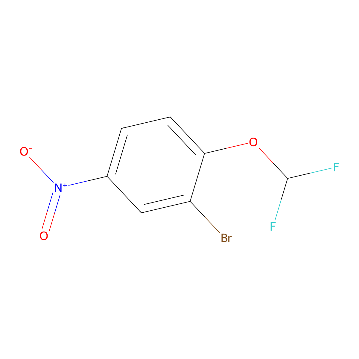 2-Bromo-1-(difluoromethoxy)-4-nitrobenzene molecular structure, CAS 83189-97-3