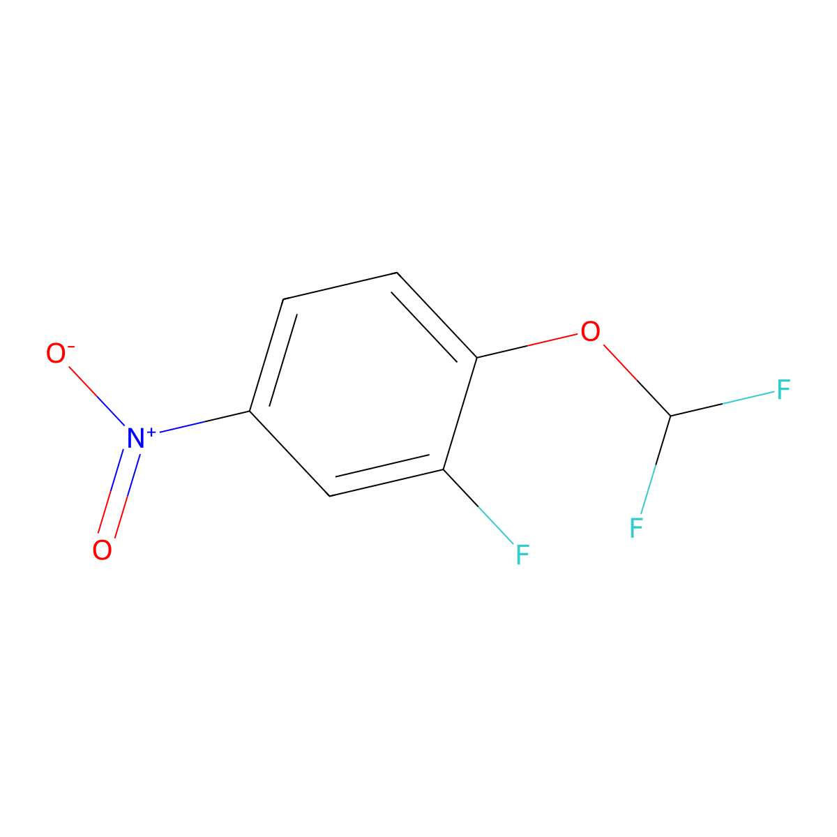 1-(Difluoromethoxy)-2-fluoro-4-nitro-benzene molecular structure, CAS 83189-99-5