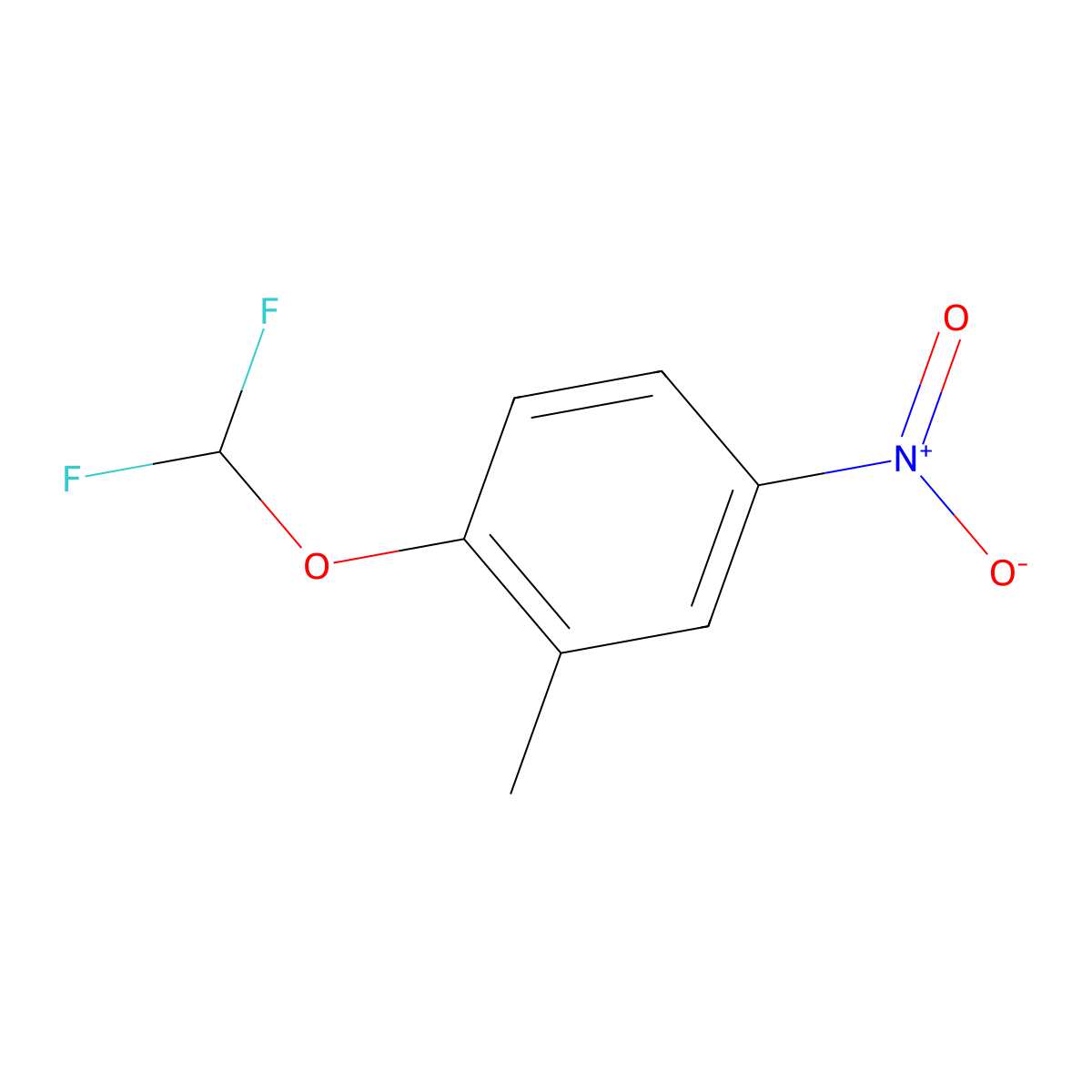 1-(Difluoromethoxy)-2-methyl-4-nitrobenzene molecular structure, CAS 83190-00-5