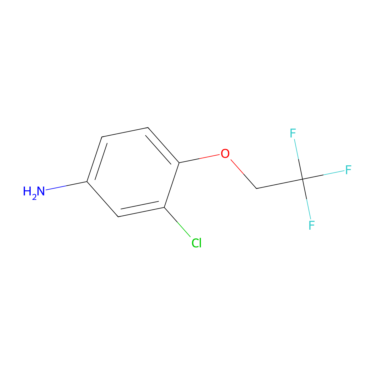 3-Chloro-4-(2,2,2-trifluoroethoxy)aniline molecular structure, CAS 83190-04-9