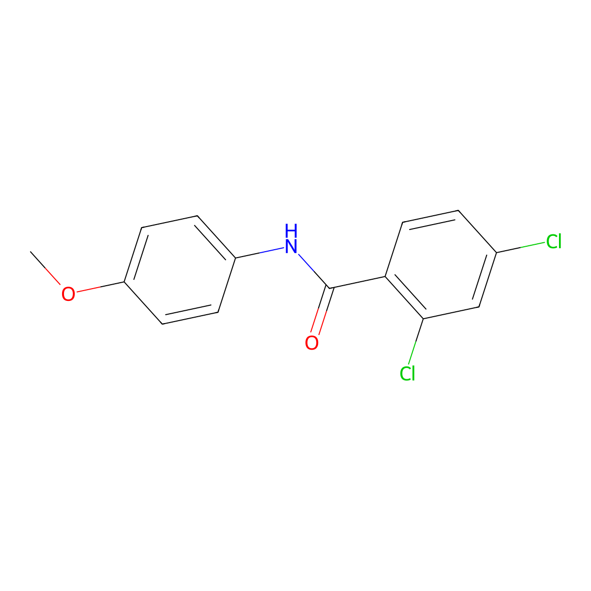 2,4-dichloro-N-(4-methoxyphenyl)benzamide molecular structure, CAS 83191-08-6