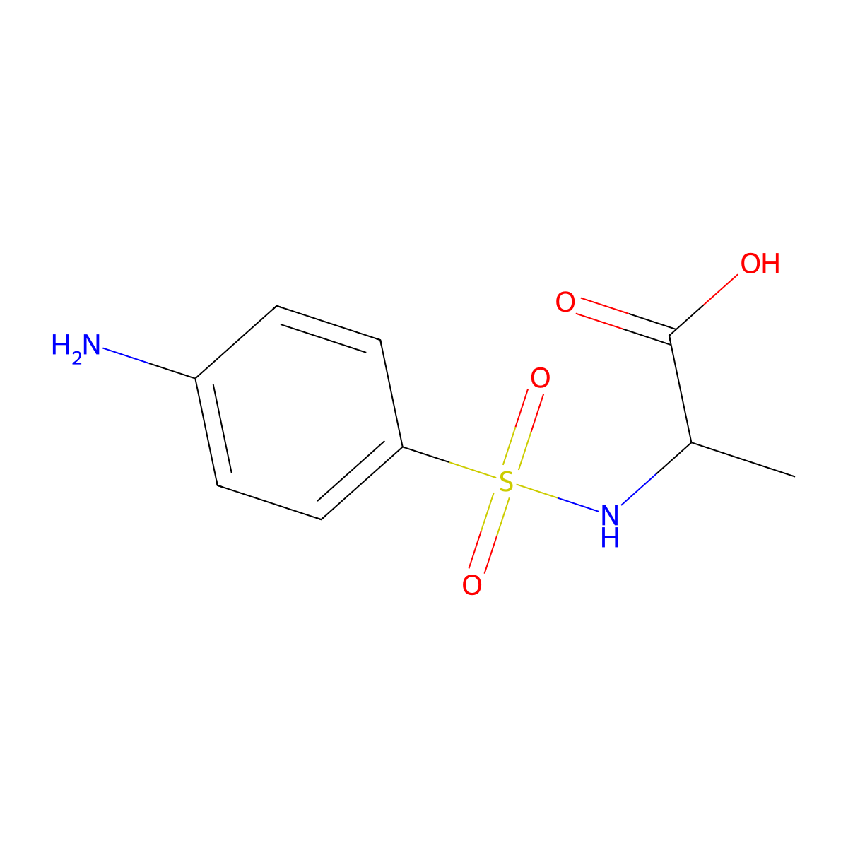 2-(4-Amino-benzenesulfonylamino)-propionic acid molecular structure, CAS 83192-75-0