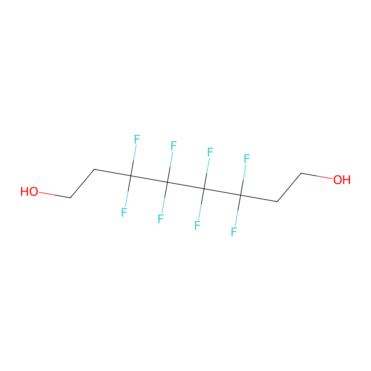 3,3,4,4,5,5,6,6-Octafluoro-1,8-octanediol molecular structure, CAS 83192-87-4