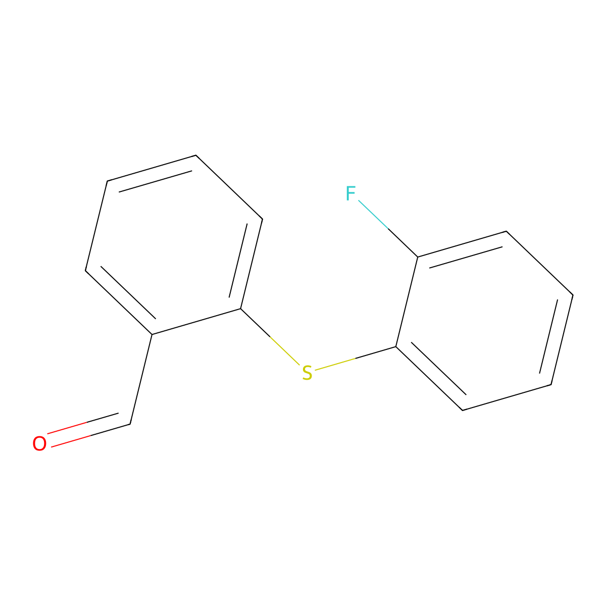 2-[(2-Fluorophenyl)sulfanyl]benzaldehyde molecular structure, CAS 83193-43-5
