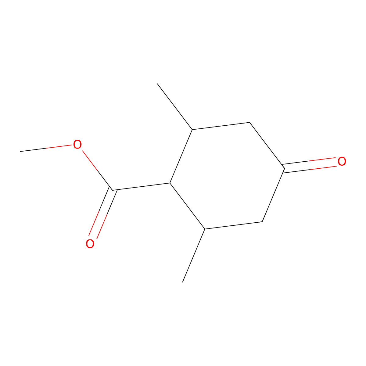 Methyl 2,6-dimethyl-4-oxocyclohexane-1-carboxylate molecular structure, CAS 83194-75-6