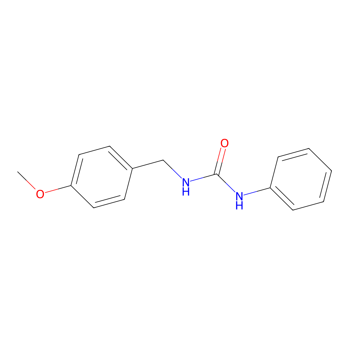 1-[(4-Methoxyphenyl)methyl]-3-phenylurea molecular structure, CAS 83196-21-8
