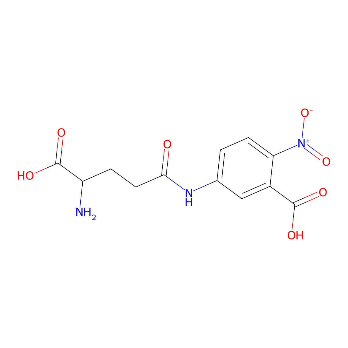 5-(4-Amino-4-carboxybutanamido)-2-nitrobenzoic acid molecular structure, CAS 83198-62-3