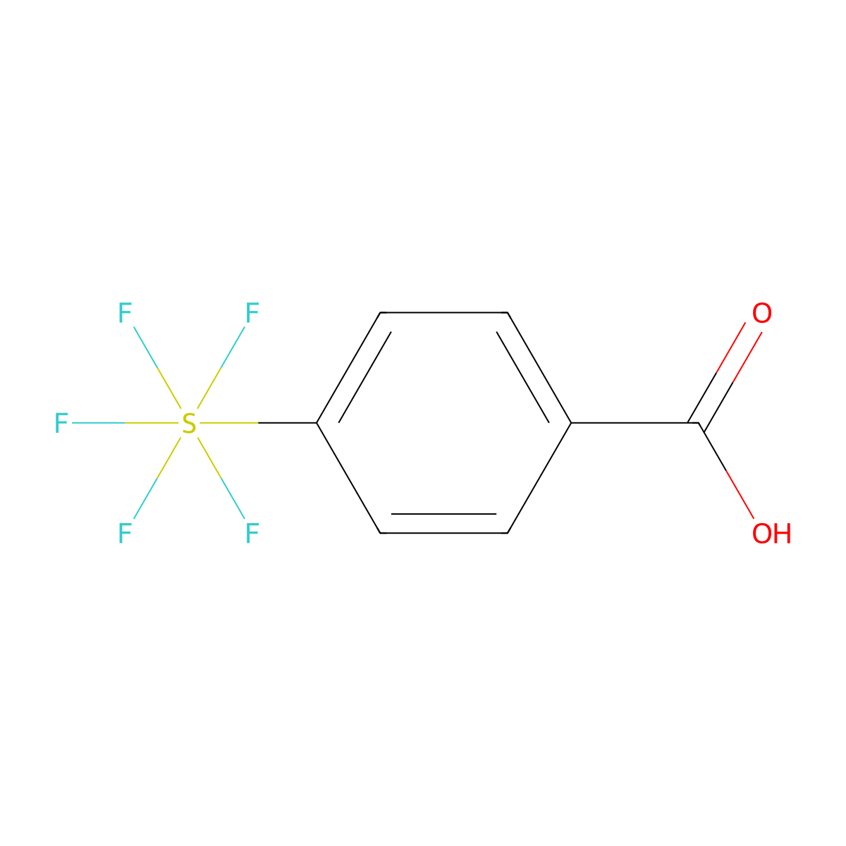 4-(Pentafluoro-lambda6-sulfanyl)benzoic acid molecular structure, CAS 832-32-6