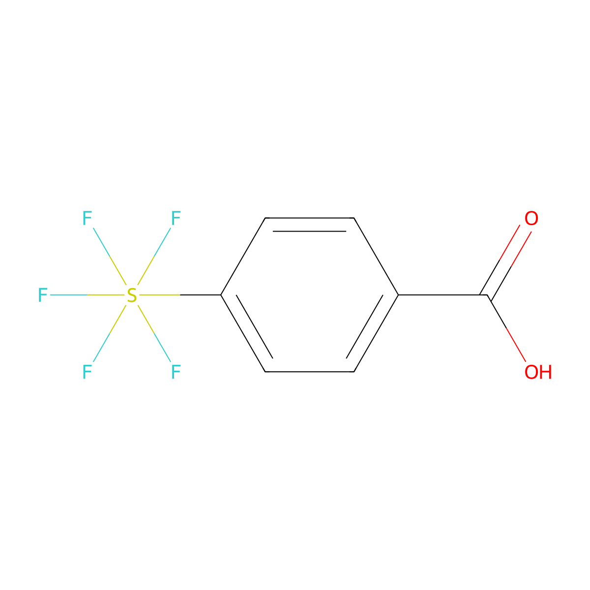 4-(Pentafluoro-lambda6-sulfanyl)benzoic acid molecular structure, CAS 832-32-6
