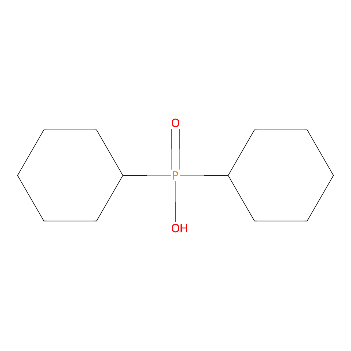 Dicyclohexylphosphinic acid molecular structure, CAS 832-39-3