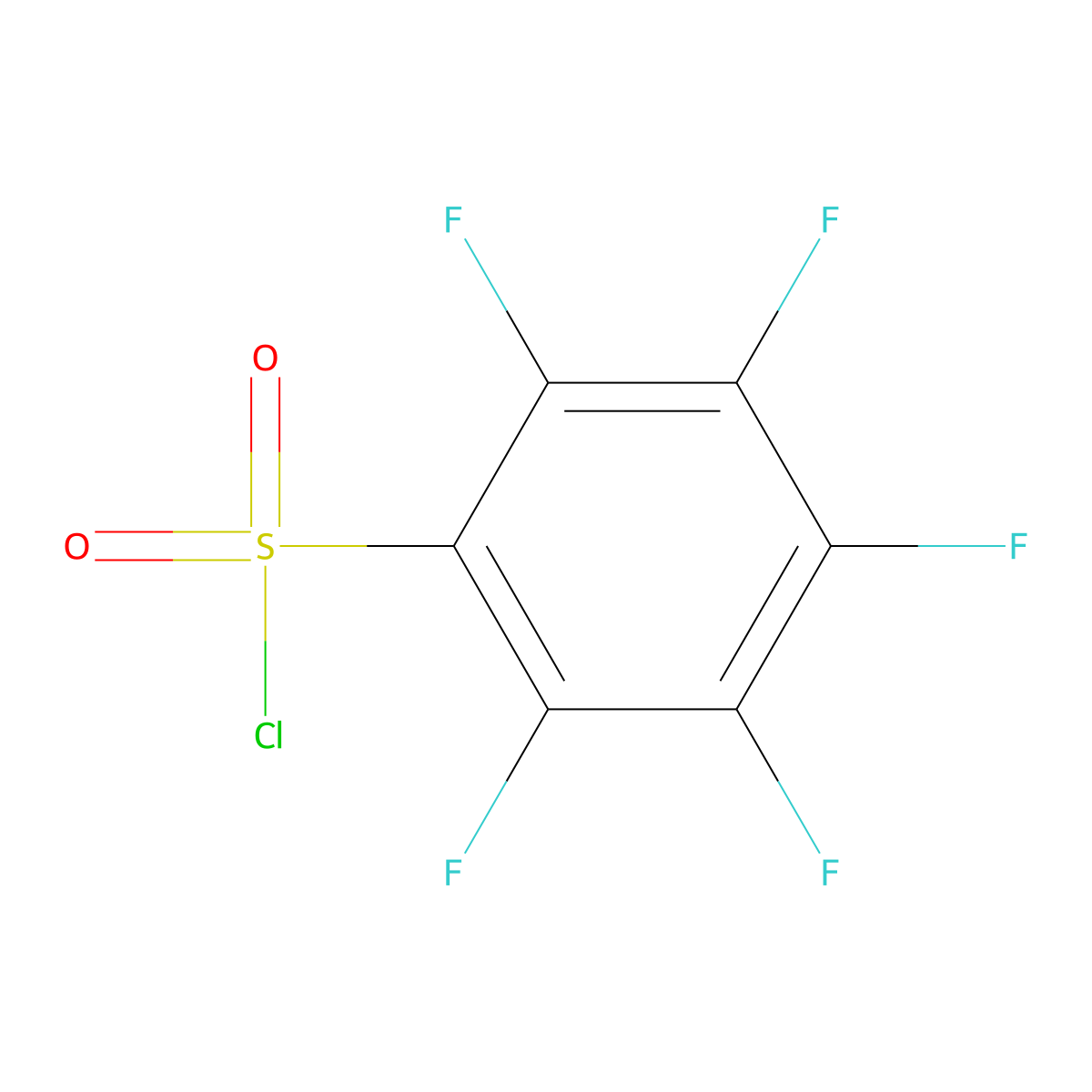 2,3,4,5,6-Pentafluorobenzenesulfonyl chloride molecular structure, CAS 832-53-1