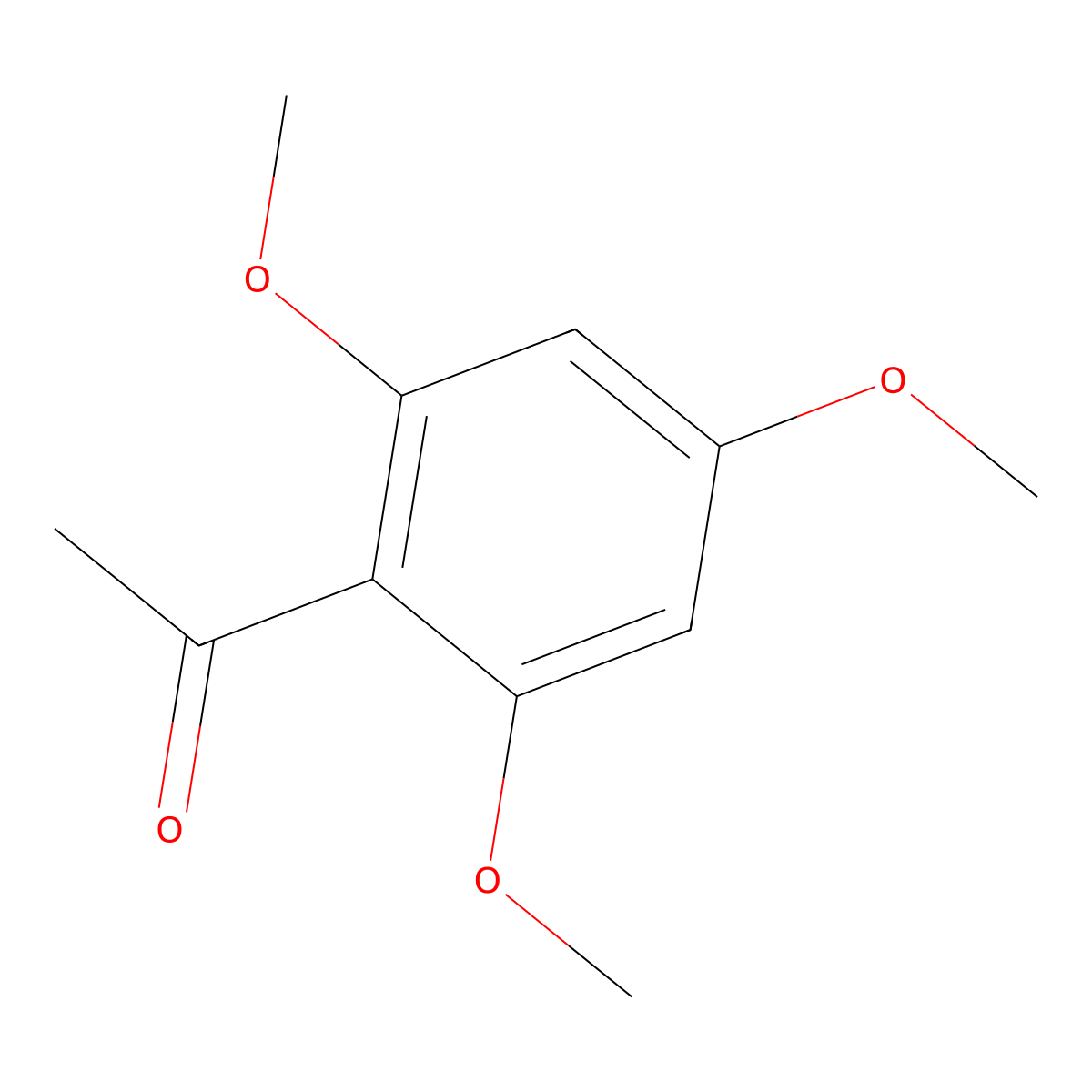 Ethanone, 1-(2,4,6-trimethoxyphenyl)- molecular structure, CAS 832-58-6