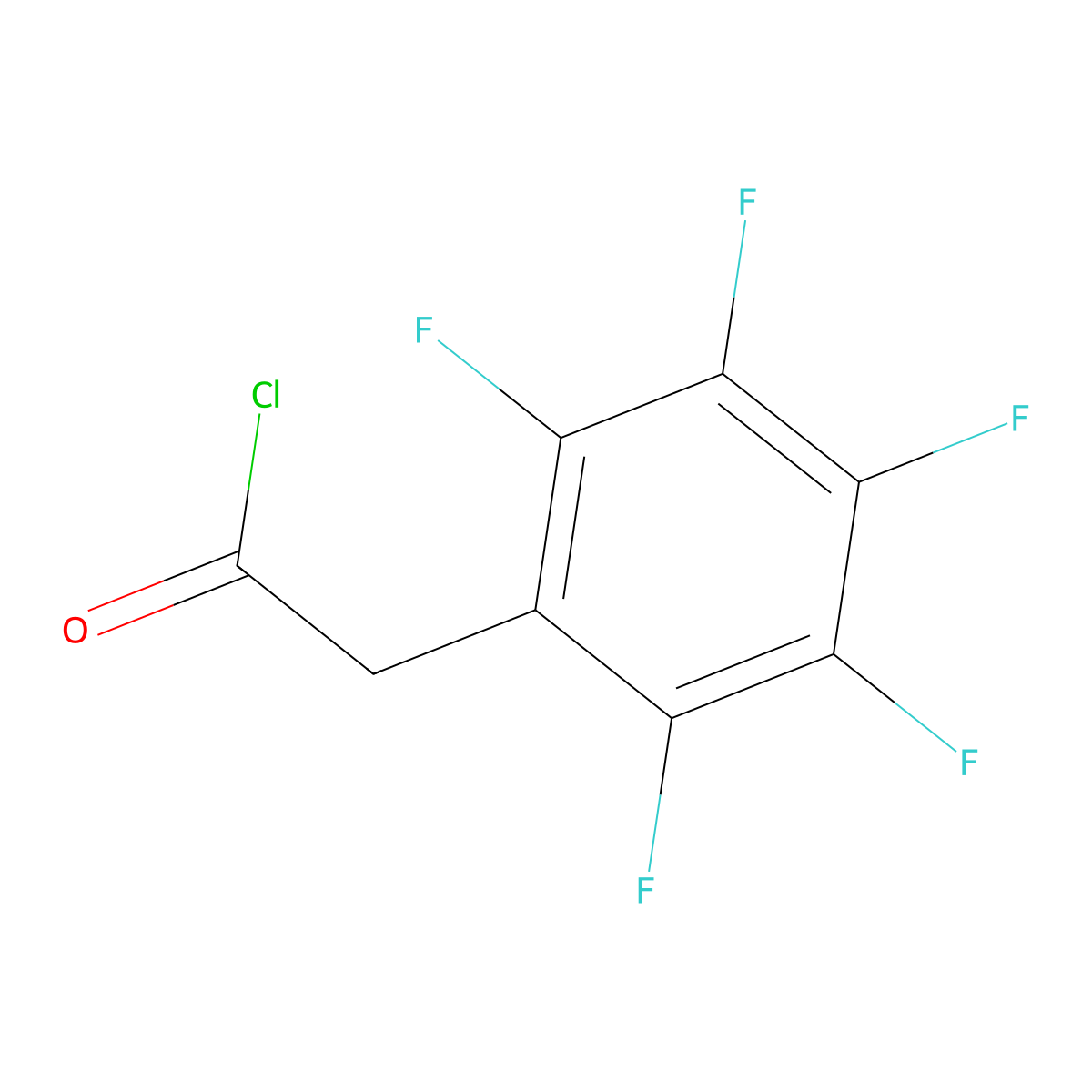 (2,3,4,5,6-Pentafluorophenyl)acetyl chloride molecular structure, CAS 832-72-4