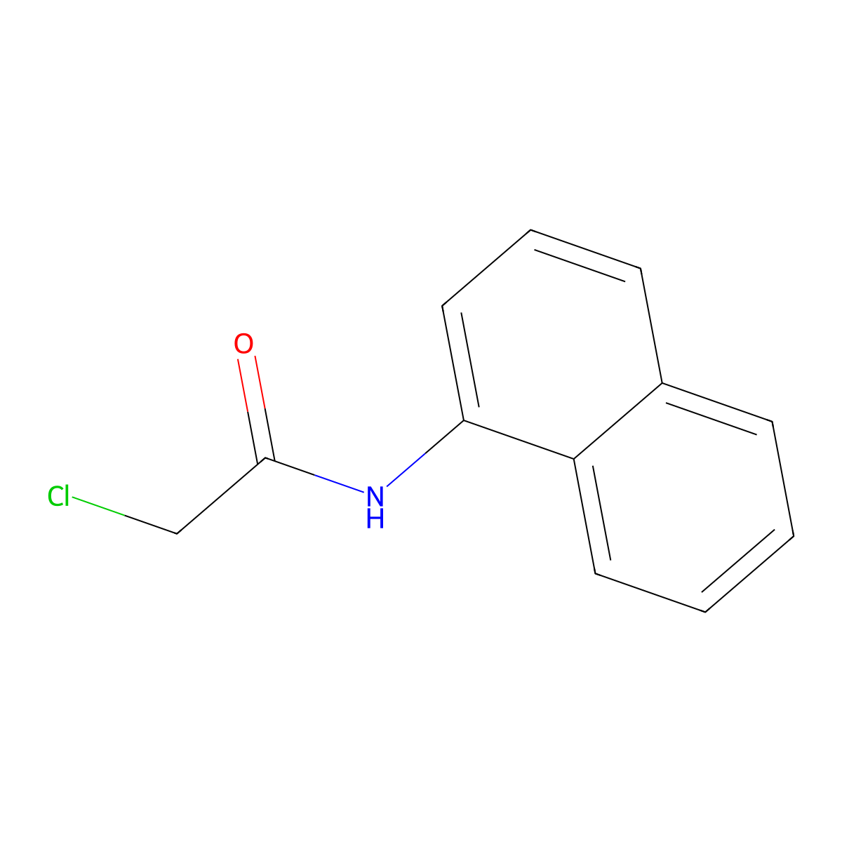 2-Chloro-N-(1-naphthyl)acetamide molecular structure, CAS 832-89-3