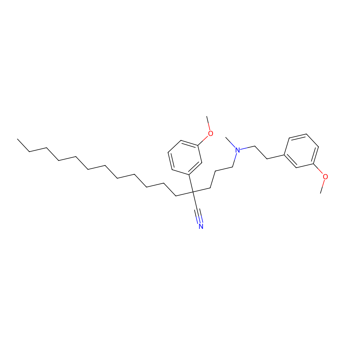 Anipamil molecular structure, CAS 83200-10-6