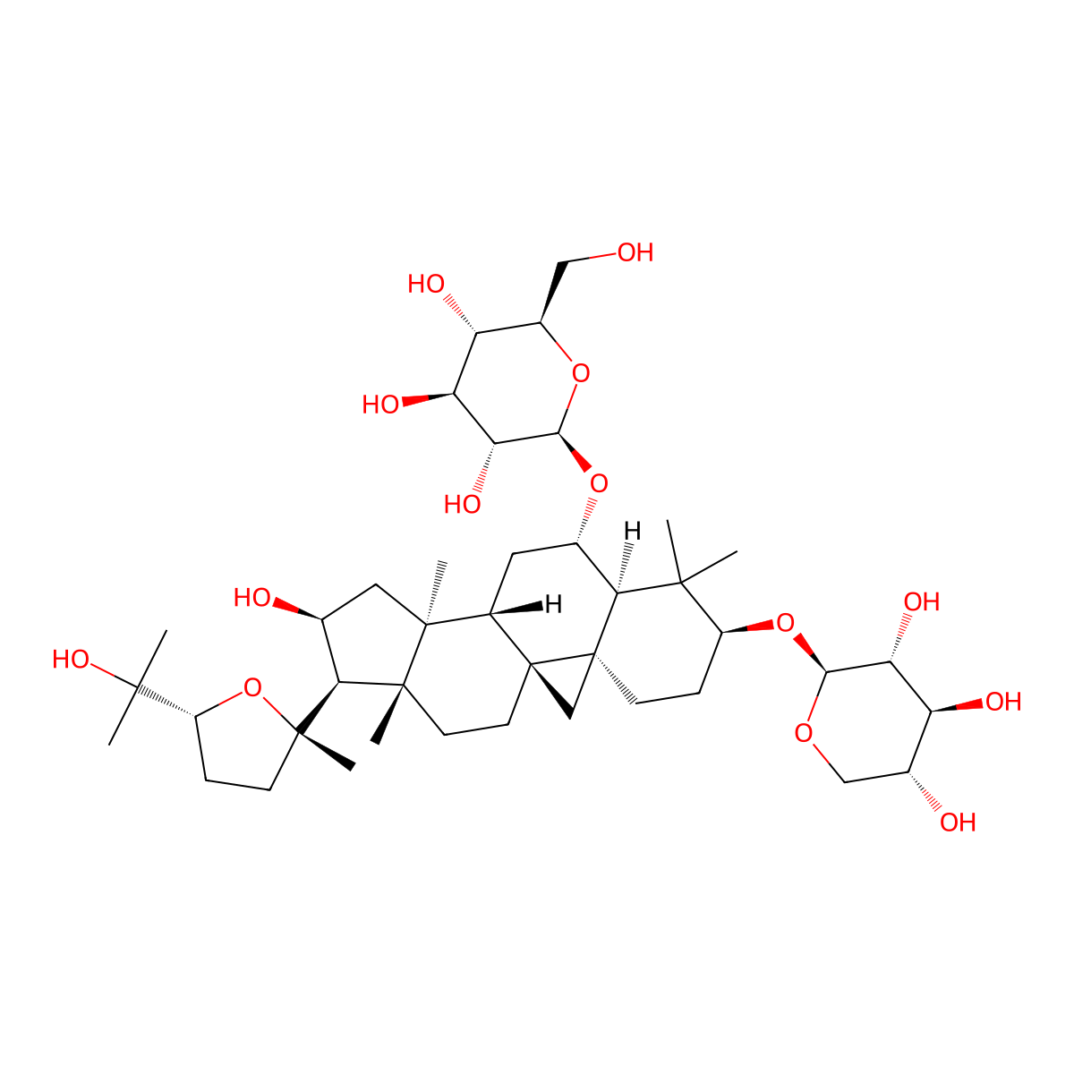 Astragaloside A molecular structure, CAS 83207-58-3