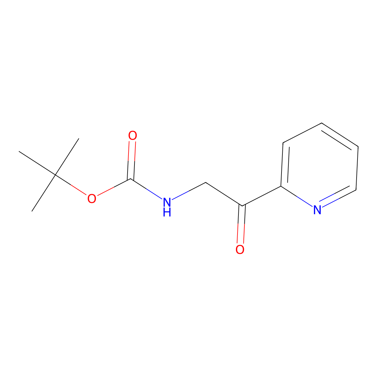 Tert-butyl N-[2-oxo-2-(pyridin-2-YL)ethyl]carbamate molecular structure, CAS 832077-44-8