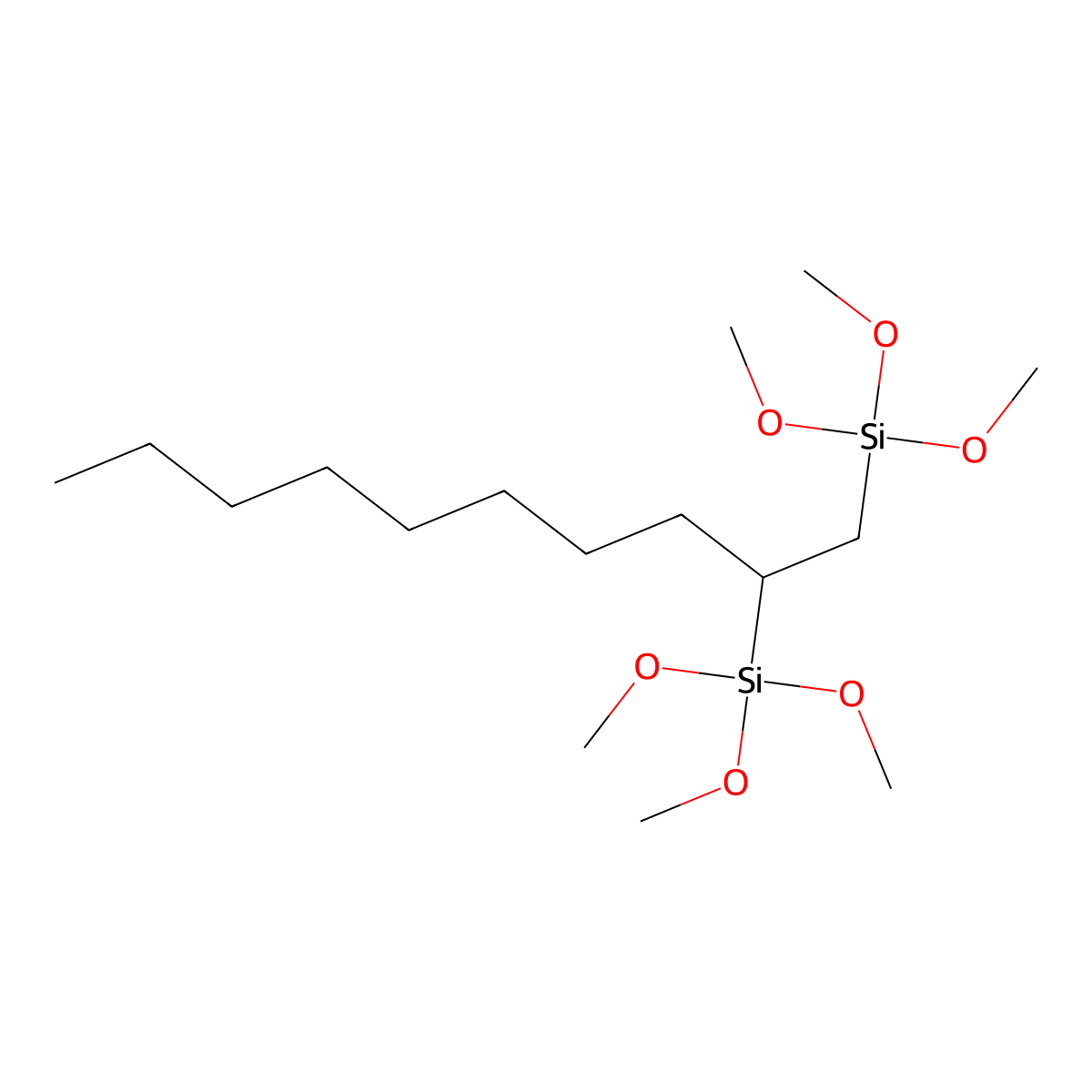 1,2-Bis(trimethoxysilyl)decane molecular structure, CAS 832079-33-1