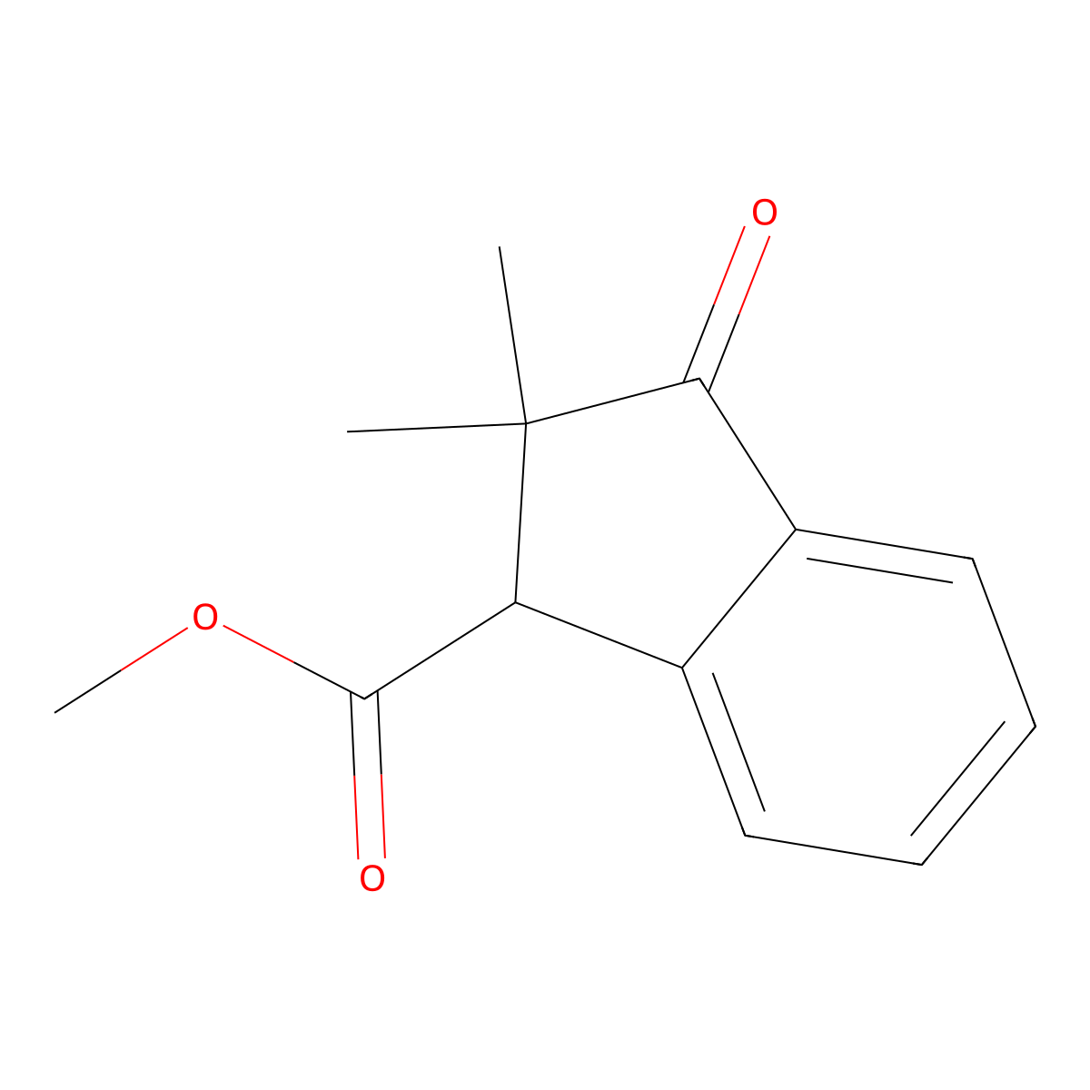 methyl 2,2-dimethyl-3-oxo-2,3-dihydro-1H-indene-1-carboxylate molecular structure, CAS 832089-61-9