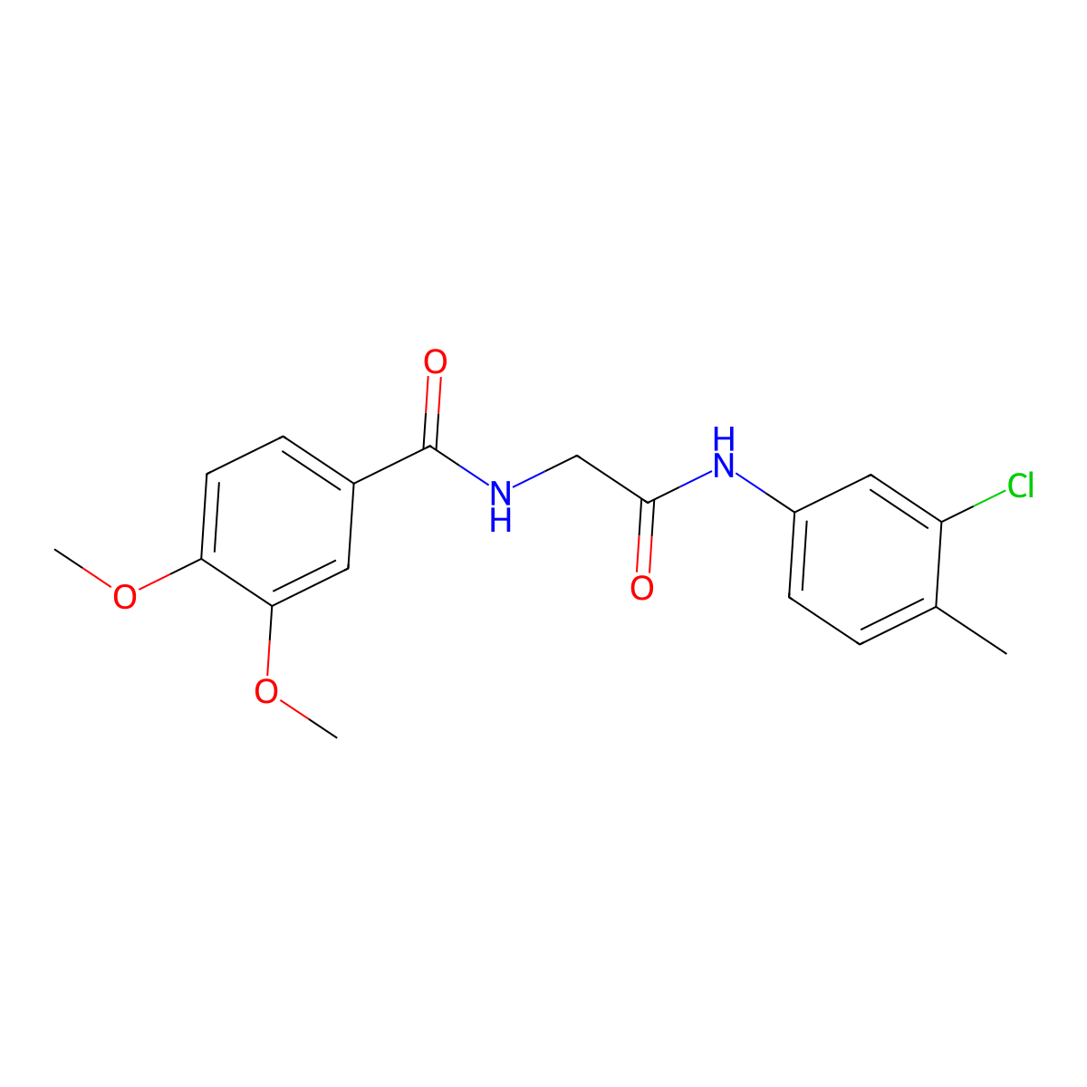 N-[2-(3-chloro-4-methylanilino)-2-oxoethyl]-3,4-dimethoxybenzamide molecular structure, CAS 832090-91-2