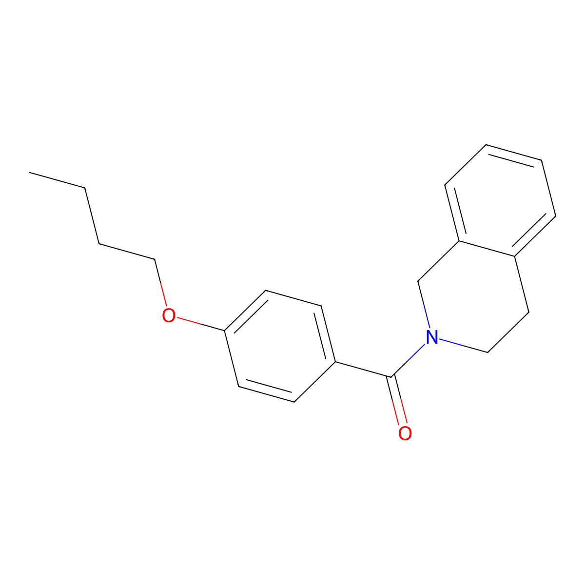 (4-butoxyphenyl)(3,4-dihydroisoquinolin-2(1H)-yl)methanone molecular structure, CAS 832091-83-5