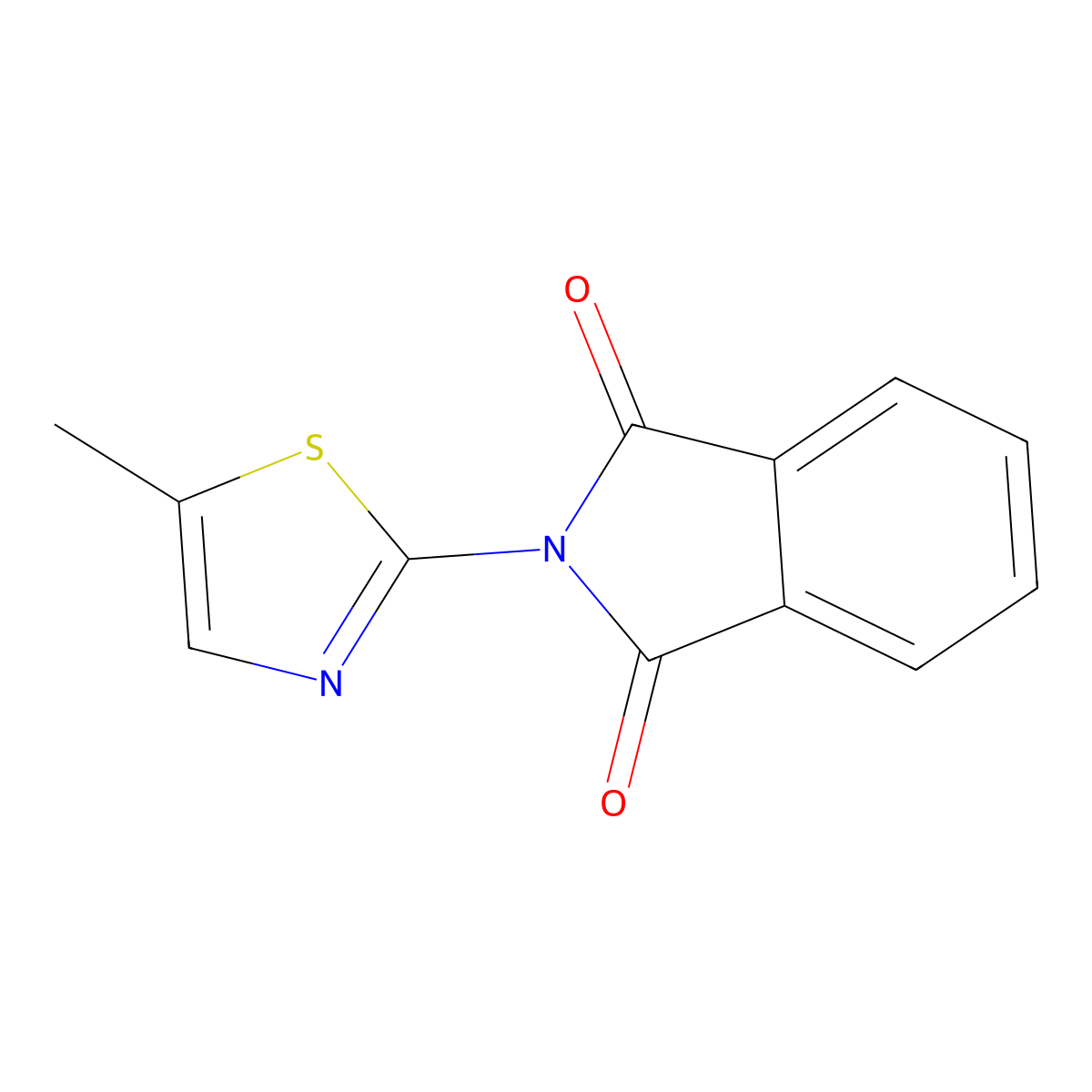 2-(5-Methylthiazol-2-yl)isoindoline-1,3-dione molecular structure, CAS 832091-87-9