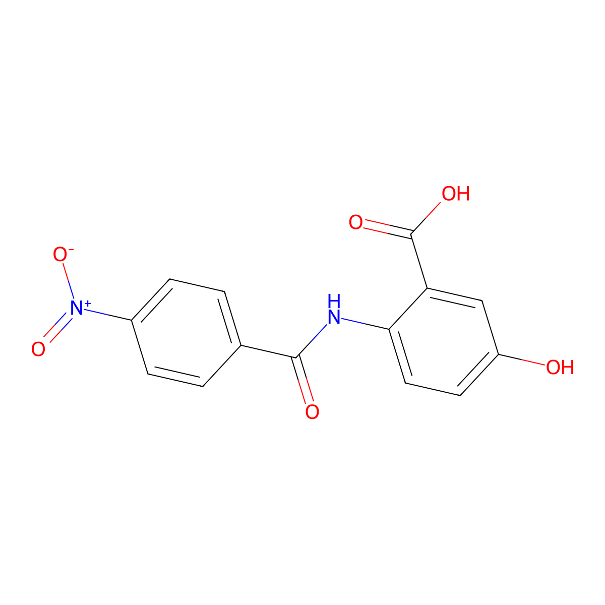 5-Hydroxy-2-{[(4-nitrophenyl)carbonyl]amino}benzoic acid molecular structure, CAS 832091-89-1