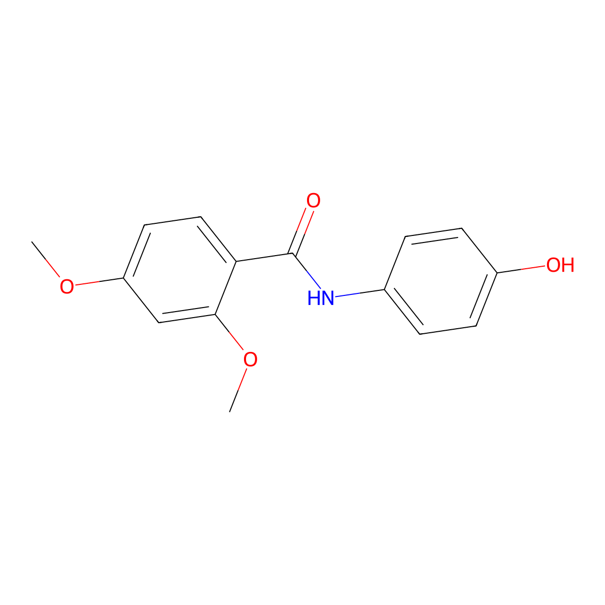 N-(4-hydroxyphenyl)-2,4-dimethoxybenzamide molecular structure, CAS 832092-42-9