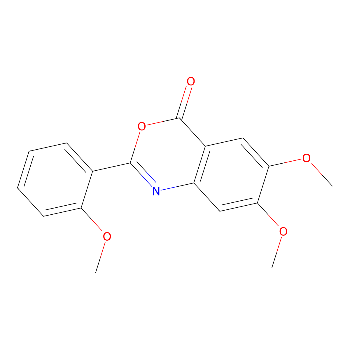 6,7-dimethoxy-2-(2-methoxyphenyl)-4H-3,1-benzoxazin-4-one molecular structure, CAS 832092-51-0