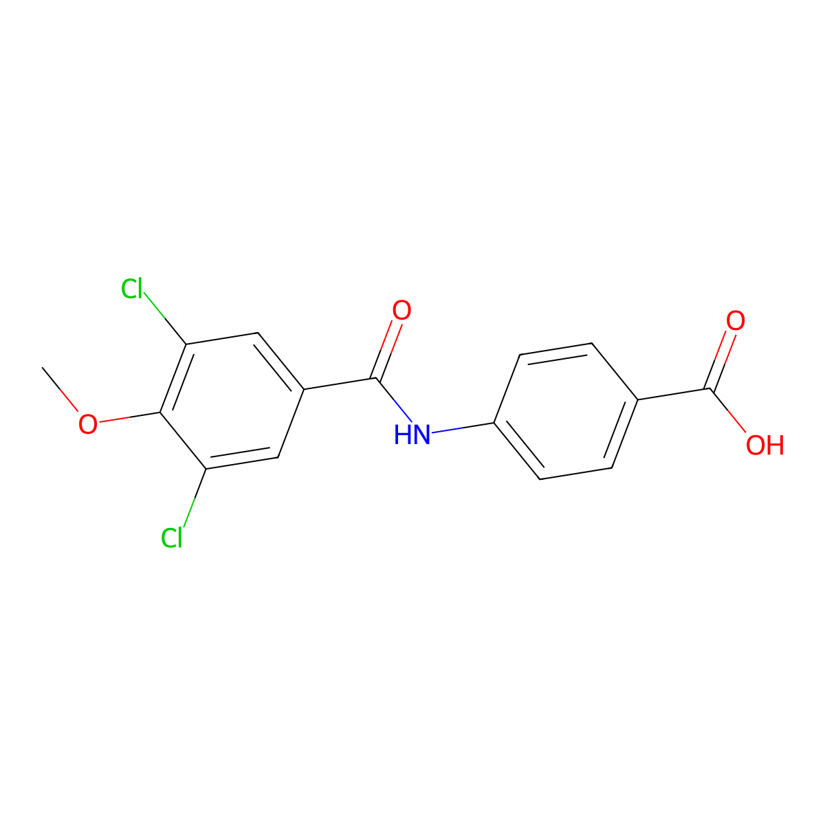 4-[(3,5-Dichloro-4-methoxybenzoyl)amino]benzoic acid molecular structure, CAS 832094-08-3