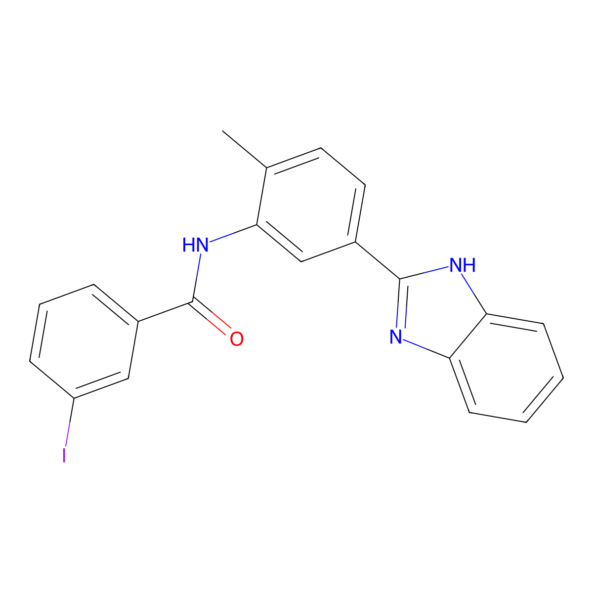 N-[5-(1H-benzimidazol-2-yl)-2-methylphenyl]-3-iodobenzamide molecular structure, CAS 832095-65-5