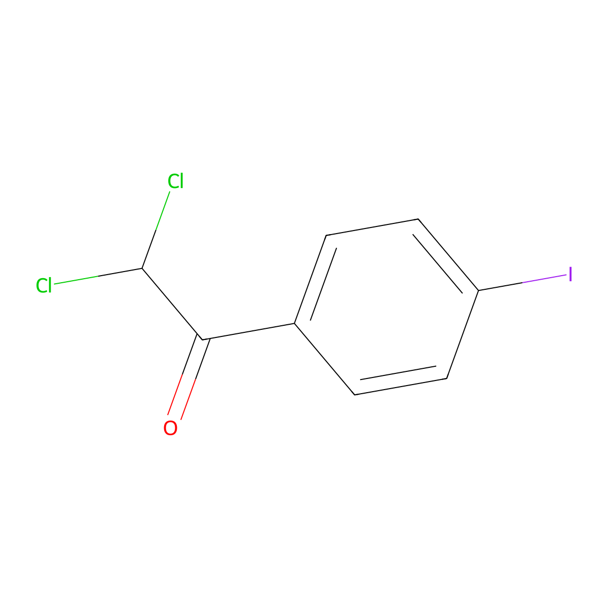 Ethanone, 2,2-dichloro-1-(4-iodophenyl)- molecular structure, CAS 832096-07-8