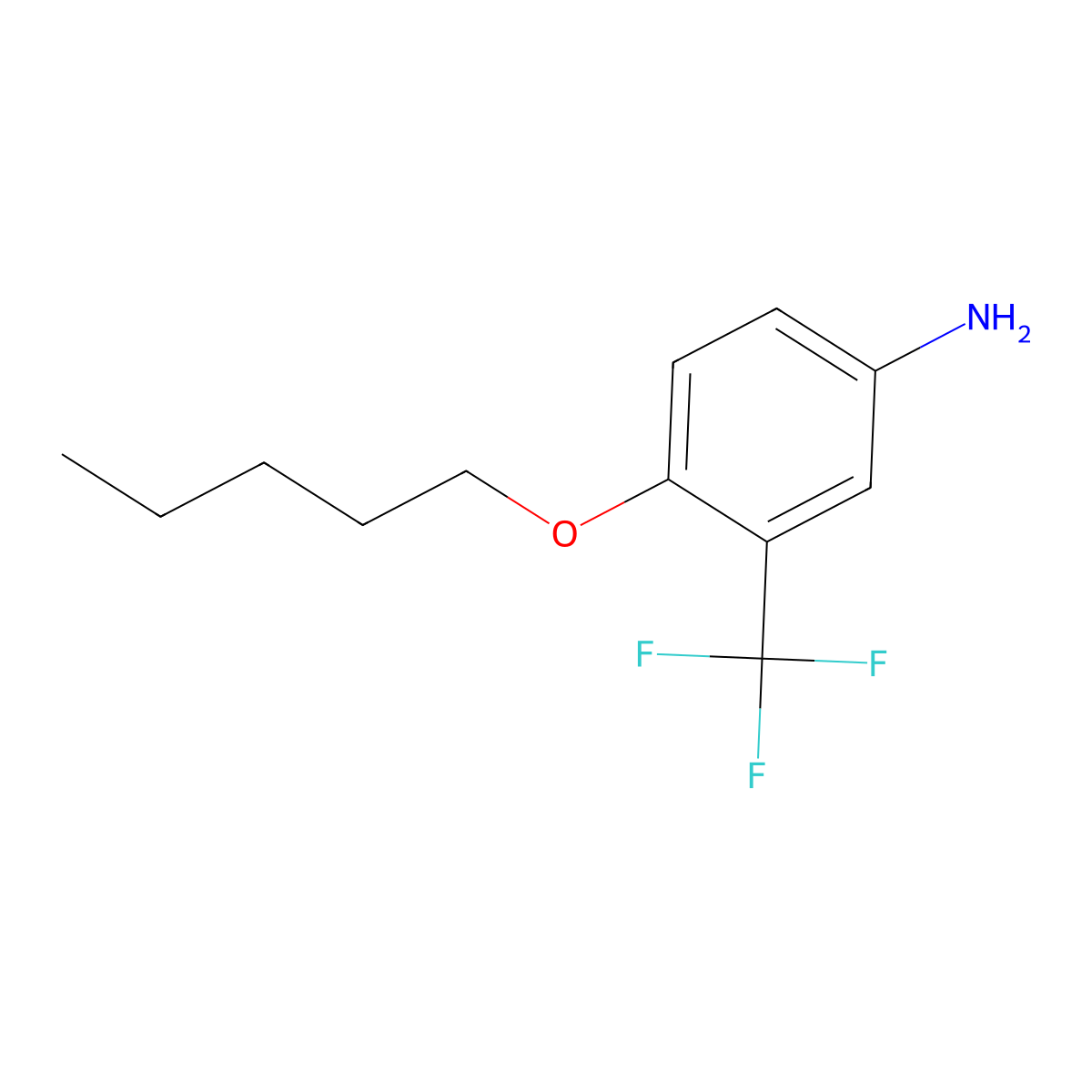 4-(Pentyloxy)-3-(trifluoromethyl)benzenamine molecular structure, CAS 832099-33-9