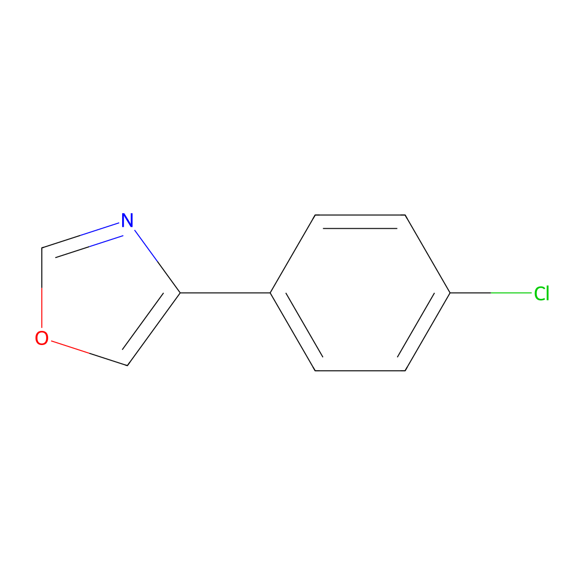 4-(4-Chlorophenyl)oxazole molecular structure, CAS 832099-59-9