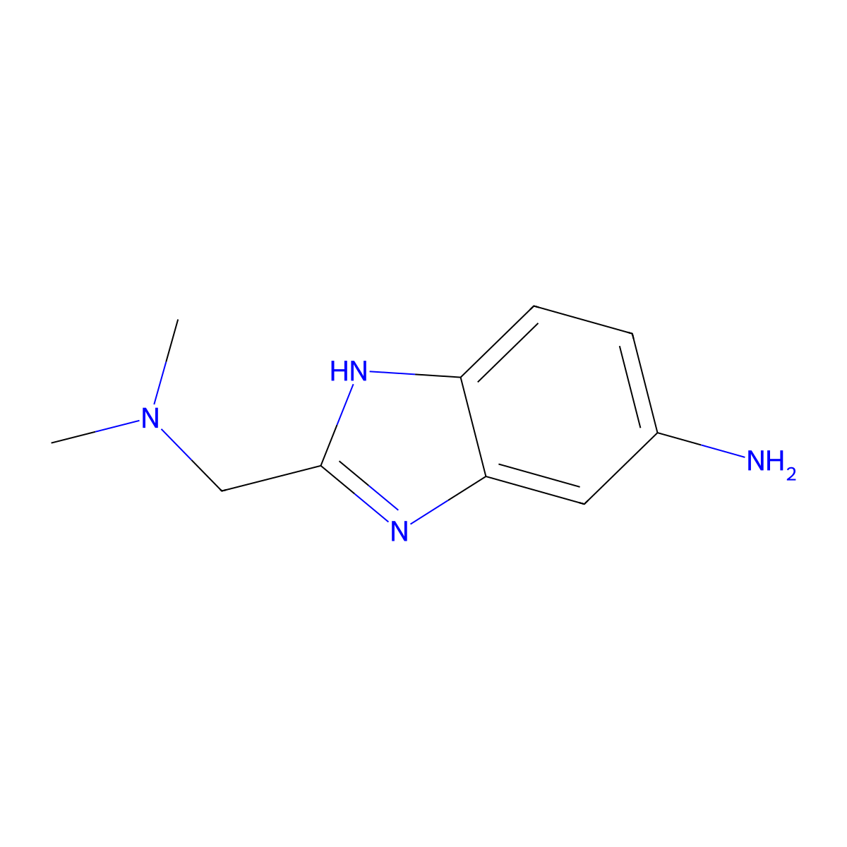 2-[(Dimethylamino)methyl]-1H-1,3-benzodiazol-6-amine molecular structure, CAS 832102-70-2