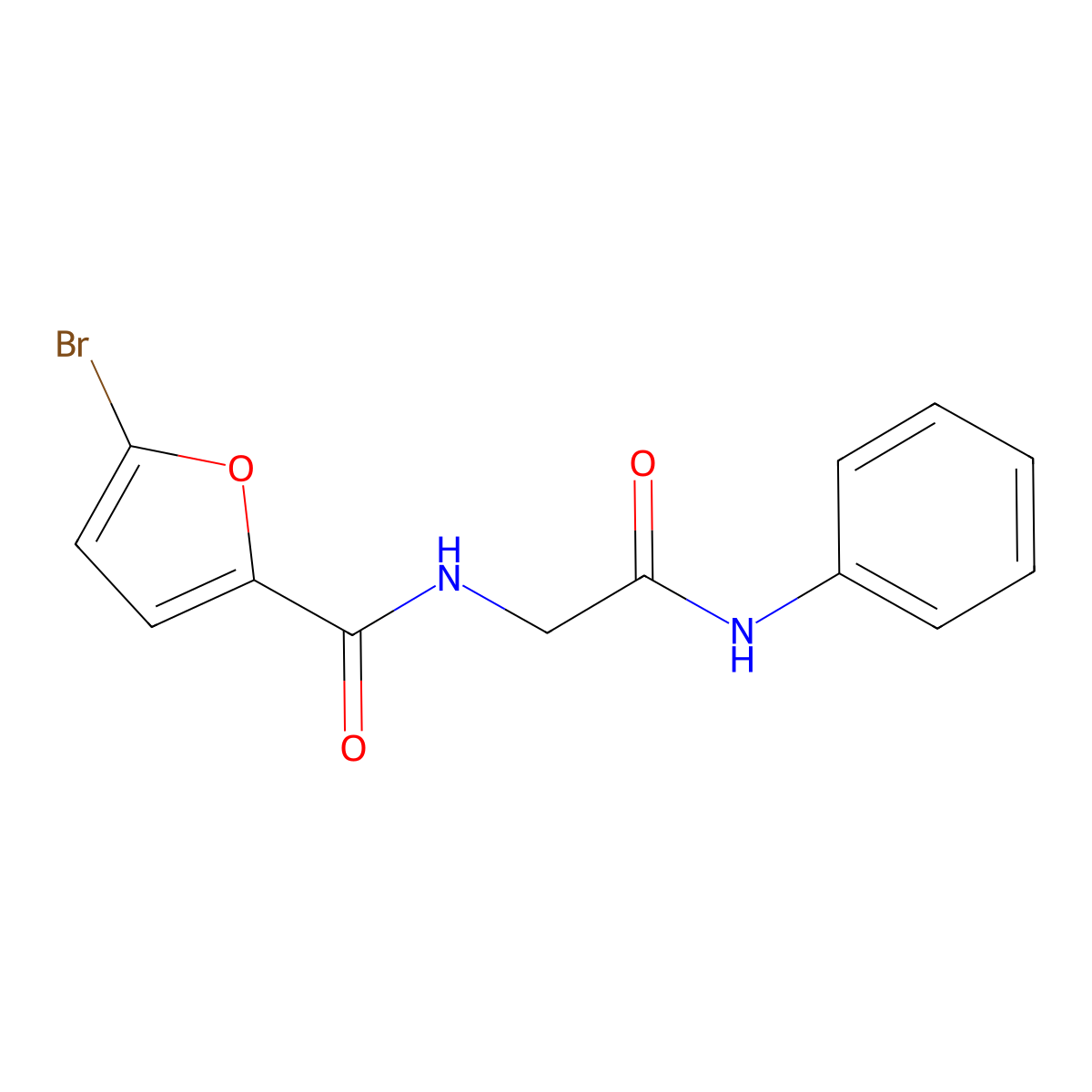 N-(2-anilino-2-oxoethyl)-5-bromofuran-2-carboxamide molecular structure, CAS 832105-08-5