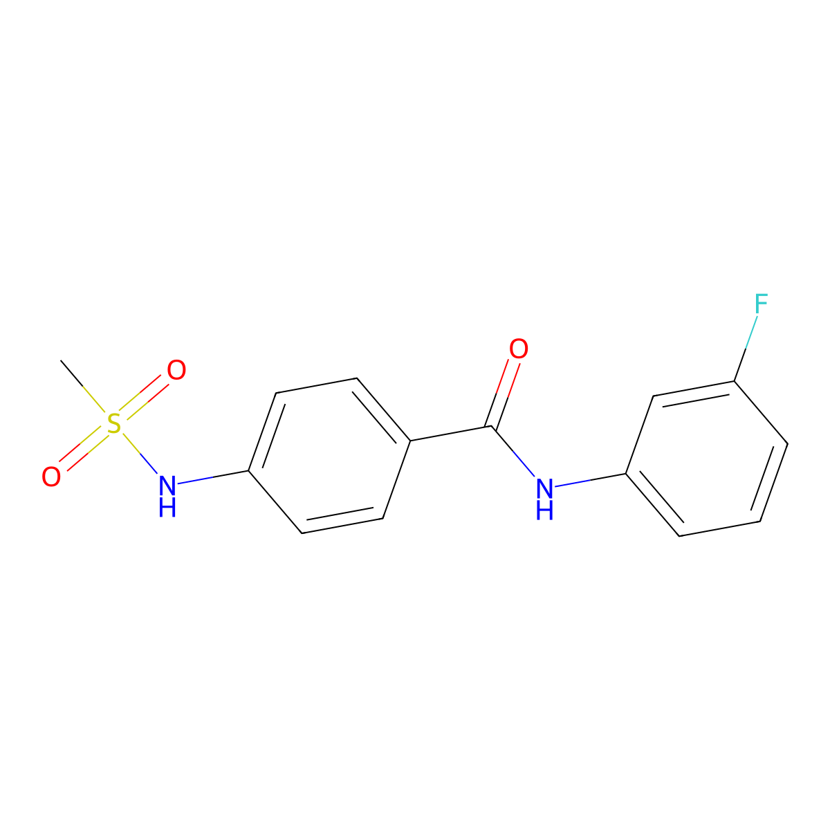 N-(3-fluorophenyl)-4-(methanesulfonamido)benzamide molecular structure, CAS 832105-49-4