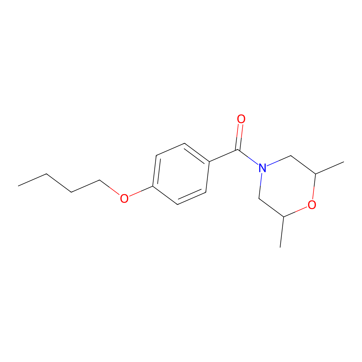 (4-Butoxyphenyl)(2,6-dimethylmorpholin-4-yl)methanone molecular structure, CAS 832107-24-1