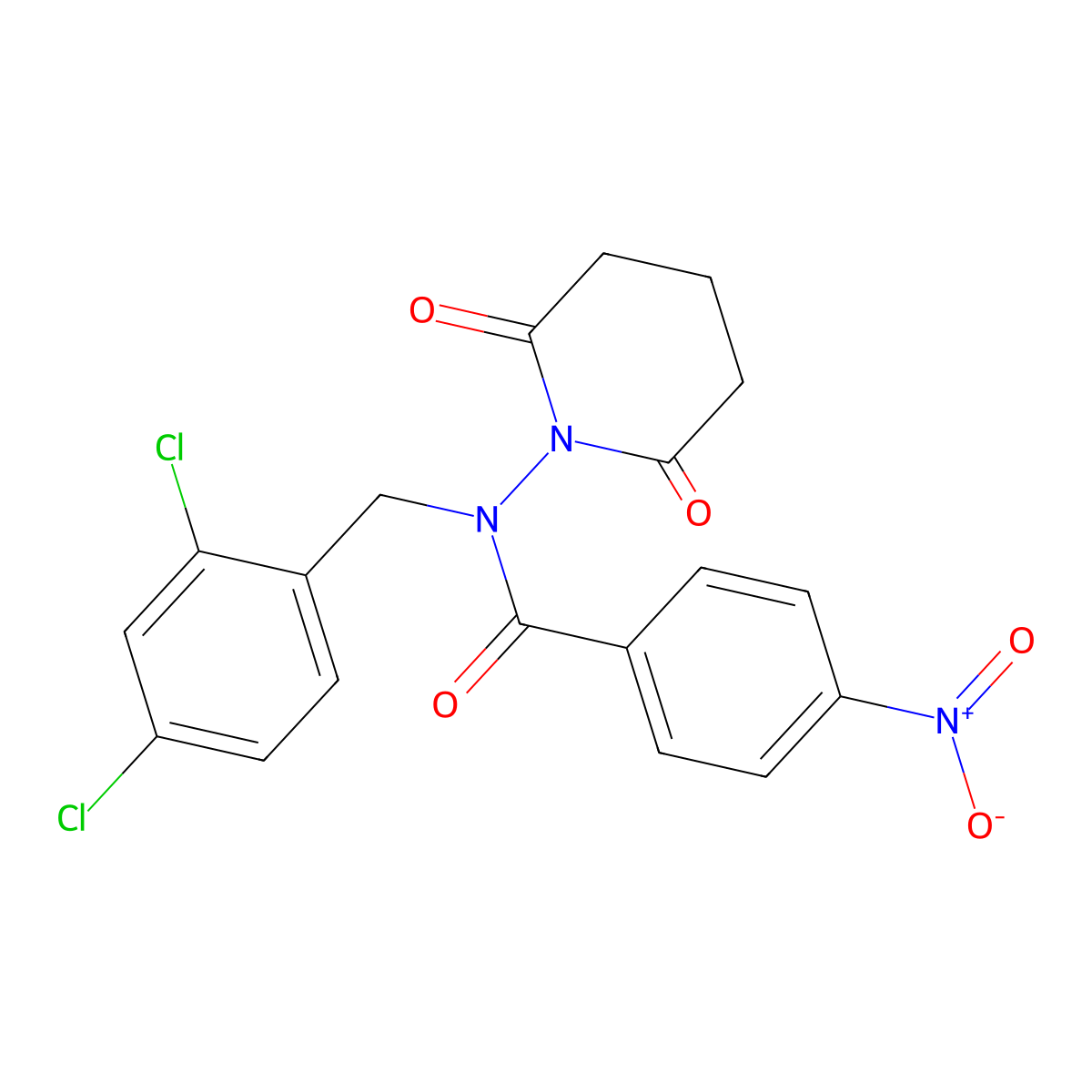 N-(2,4-dichlorobenzyl)-N-(2,6-dioxo-1-piperidinyl)-4-nitrobenzamide molecular structure, CAS 832107-29-6